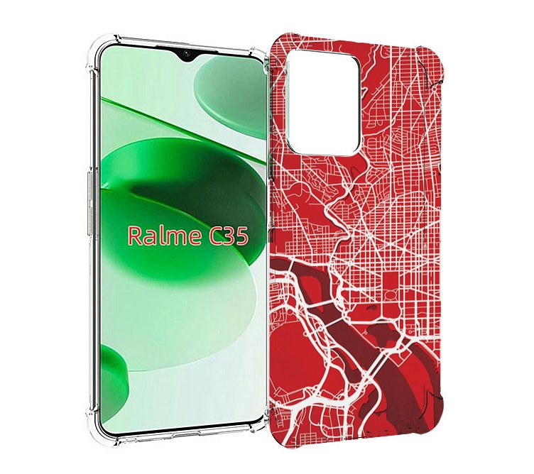 

Чехол MyPads векторная-карта для Realme C35 / Narzo 50A Prime, Прозрачный, Tocco