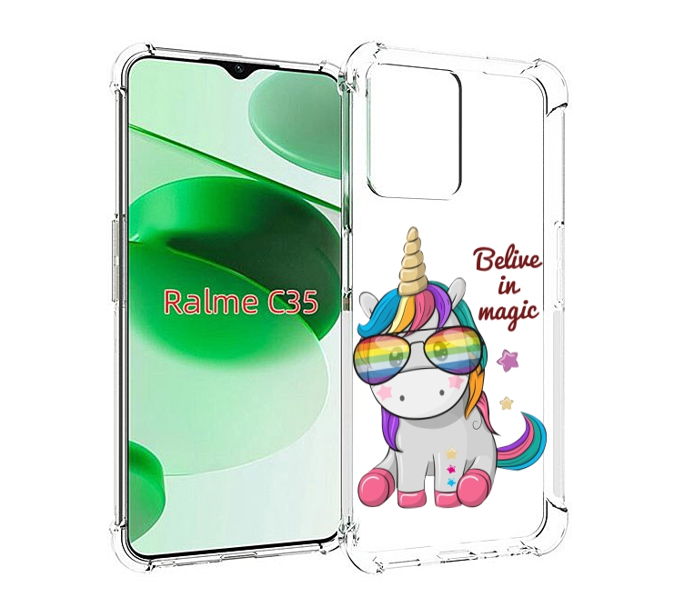 

Чехол MyPads верю-в-магию детский для Realme C35 / Narzo 50A Prime, Прозрачный, Tocco