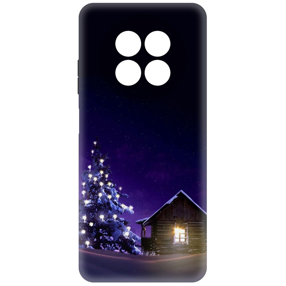 

Чехол-накладка Krutoff Soft Case Зимний домик для Realme 12 5G черный