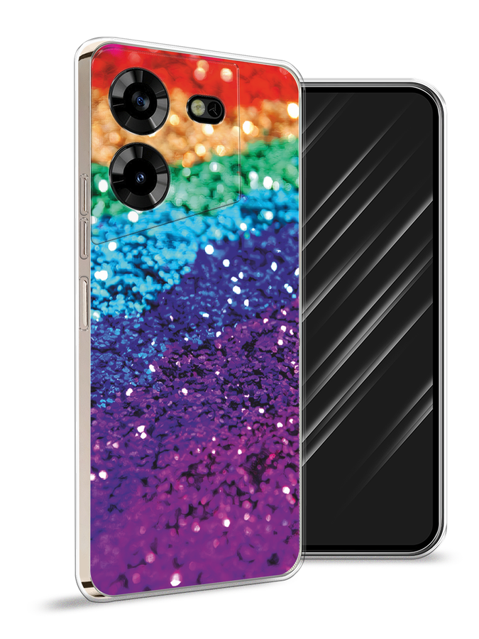 

Чехол Awog на Tecno Pova 5 "Блестящая радуга рисунок", Разноцветный, 303950-3