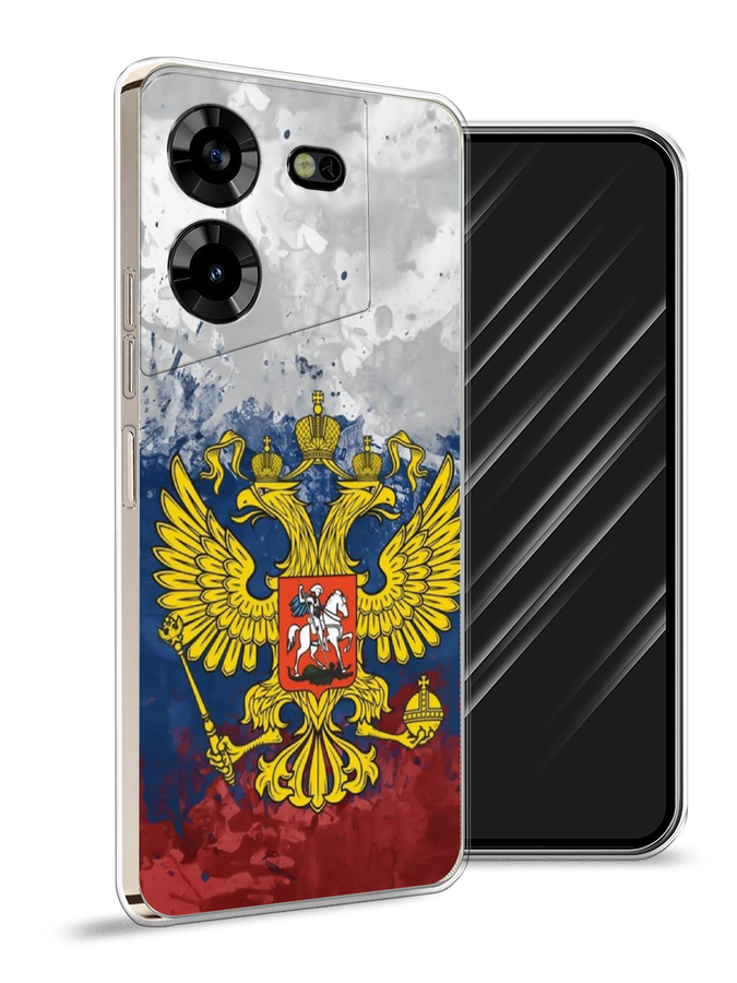 

Чехол Awog на Tecno Pova 5 "РФ", Белый;синий;красный, 303950-5