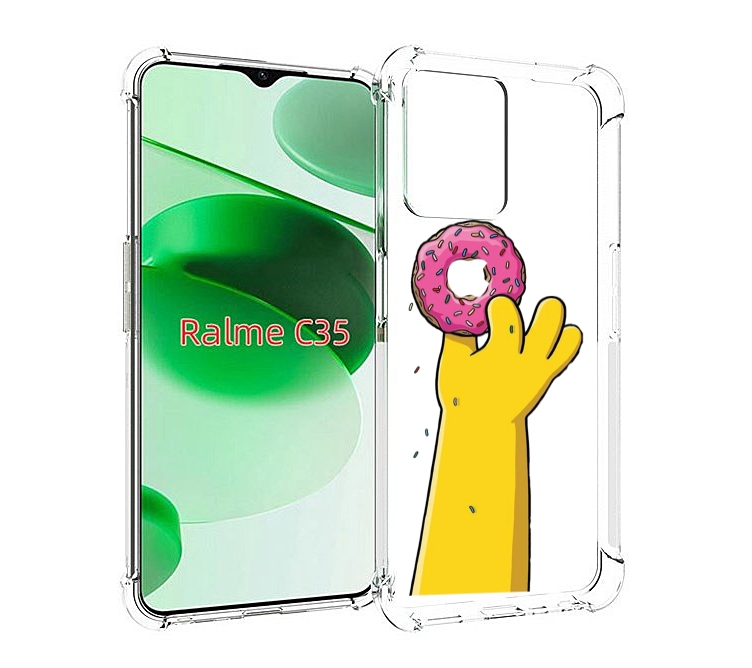 

Чехол MyPads вкусный-пончик для Realme C35 / Narzo 50A Prime, Прозрачный, Tocco