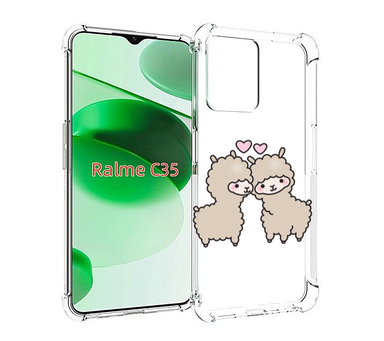 

Чехол MyPads влюбленные-барашки для Realme C35 / Narzo 50A Prime, Прозрачный, Tocco