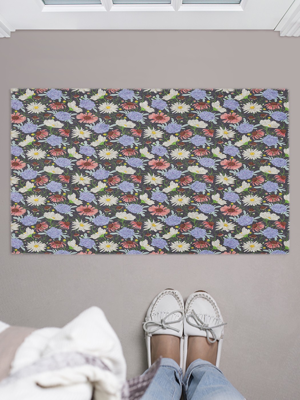 

Придверный коврик в прихожую для обуви, на резиновой основе, 75x45 см door_70645 JoyArty