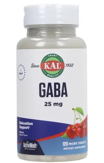 Аминокислота KAL GABA ActivMelt (ГАМК) вишня 25 мг 120 леденцов
