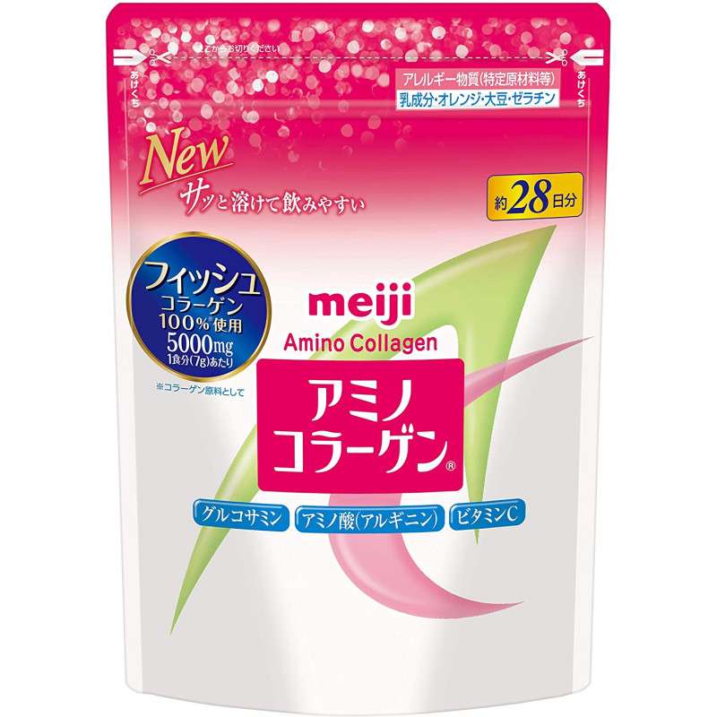 Гидролизованный морской коллаген MEIJI Amino Collagen c витамином С на 28 дней