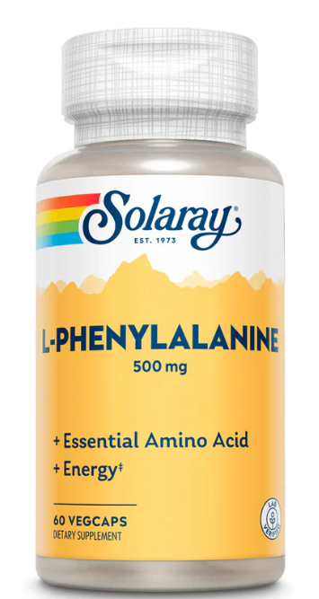 Аминокислота Solaray L-Phenylalanine Free Form (L-фенилаланин) 500 мг 60 капсул