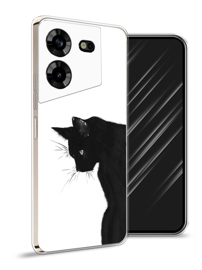 

Чехол Awog на Tecno Pova 5 "Black cat", Черный;белый, 303950-1