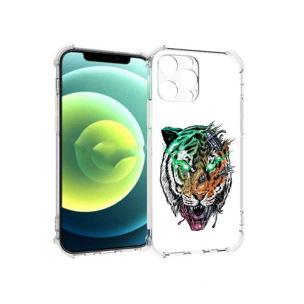 

Чехол MyPads Tocco для Apple iPhone 13 Pro робо-тигр (PT163086.612.584), Прозрачный, Tocco