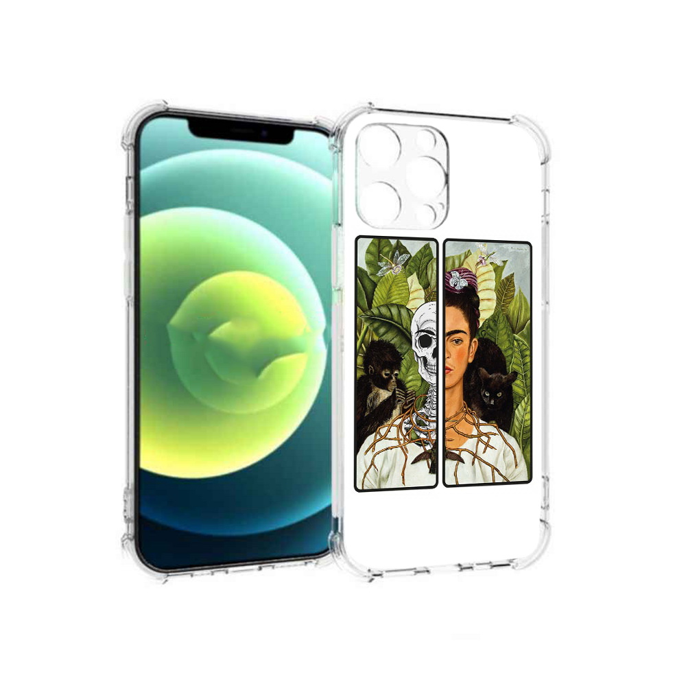 

Чехол MyPads Tocco для Apple iPhone 13 Pro сдвоенная картинка девушка скелет, Прозрачный, Tocco