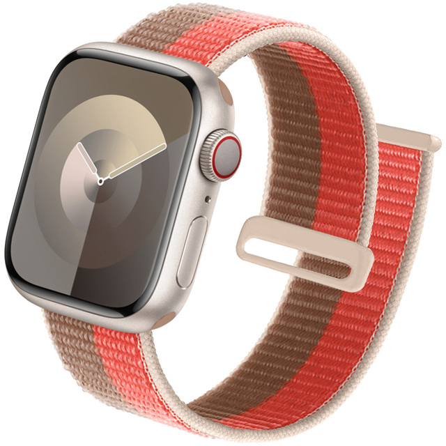 Ремешок нейлоновый для Apple Watch Band, Pink Pomelo-Tan, 42/44/45/49mm Unit 4 оранжевый