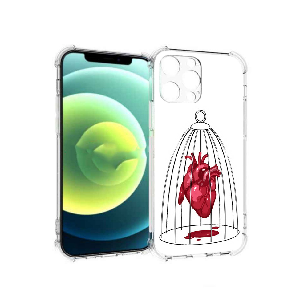 

Чехол MyPads Tocco для Apple iPhone 13 Pro сердце в клетке (PT163086.612.597), Прозрачный, Tocco