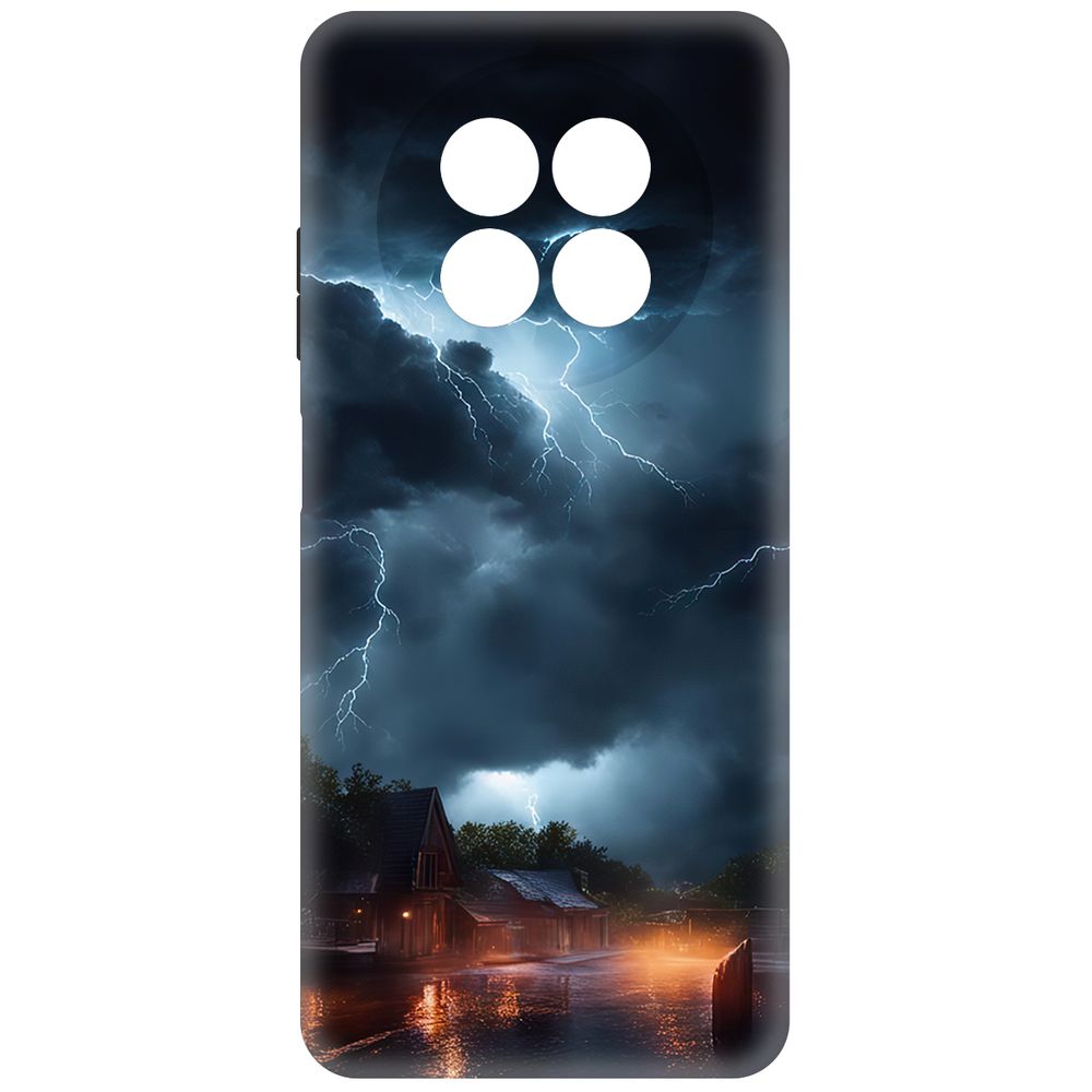 

Чехол-накладка Krutoff Soft Case Ночная гроза для Realme 12 5G черный