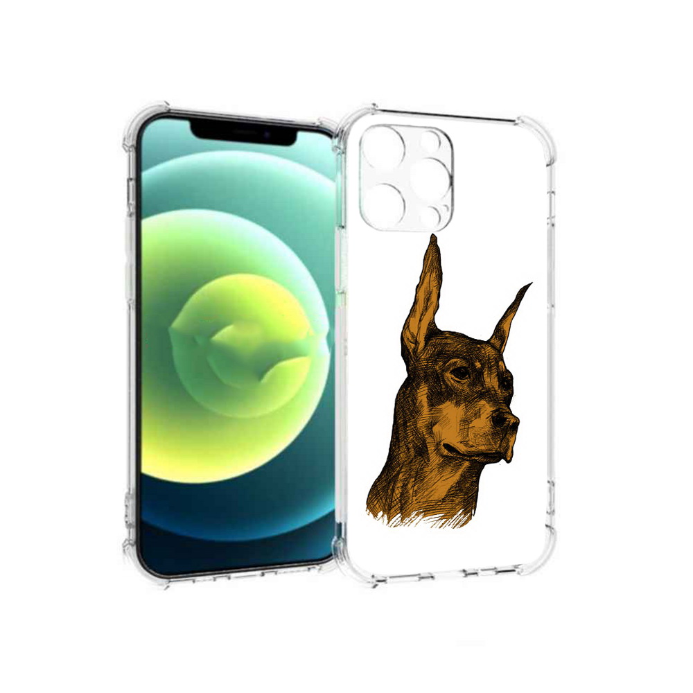 

Чехол MyPads Tocco для Apple iPhone 13 Pro скетч доберман (PT163086.612.605), Прозрачный, Tocco