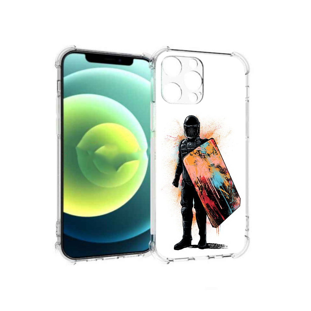 

Чехол MyPads Tocco для Apple iPhone 13 Pro солдат с красочным щитом (PT163086.612.614), Прозрачный, Tocco