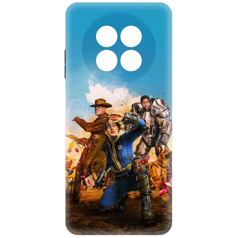 

Чехол-накладка Krutoff Soft Case Фоллаут (Fallout) - Люси, Гуль и Аарон для Realme 12 5G, Черный