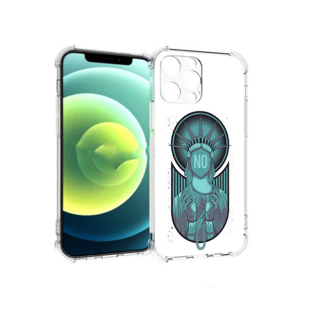 

Чехол MyPads Tocco для Apple iPhone 13 Pro статуя свободы зеленый (PT163086.612.623), Прозрачный, Tocco