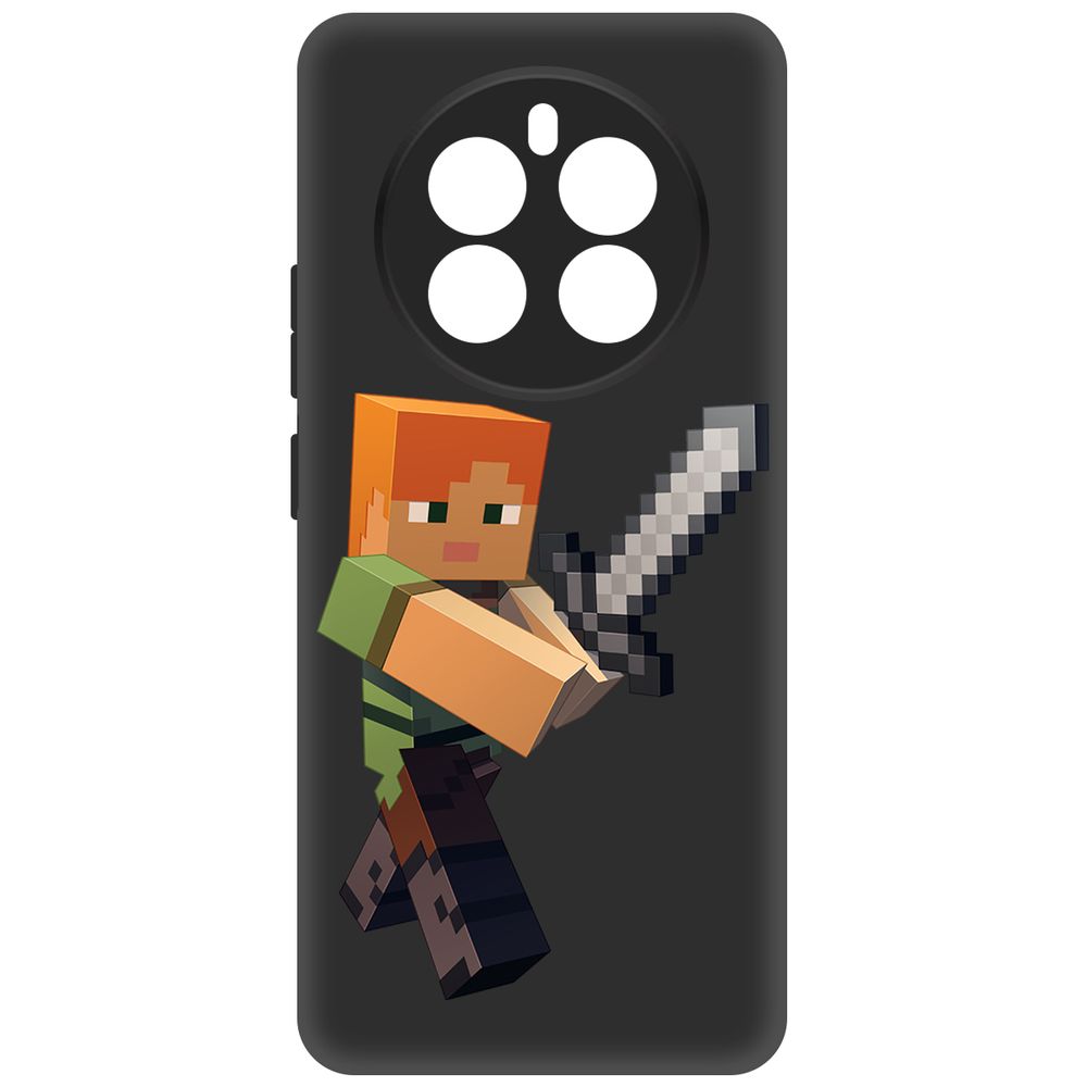 

Чехол-накладка Krutoff Soft Case Minecraft-Алекс для Realme 12+ 5G черный