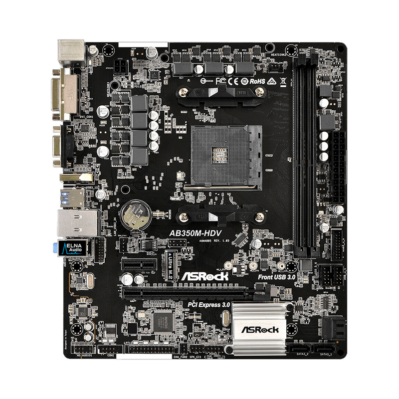 фото Материнская плата asrock ab350m-hdv