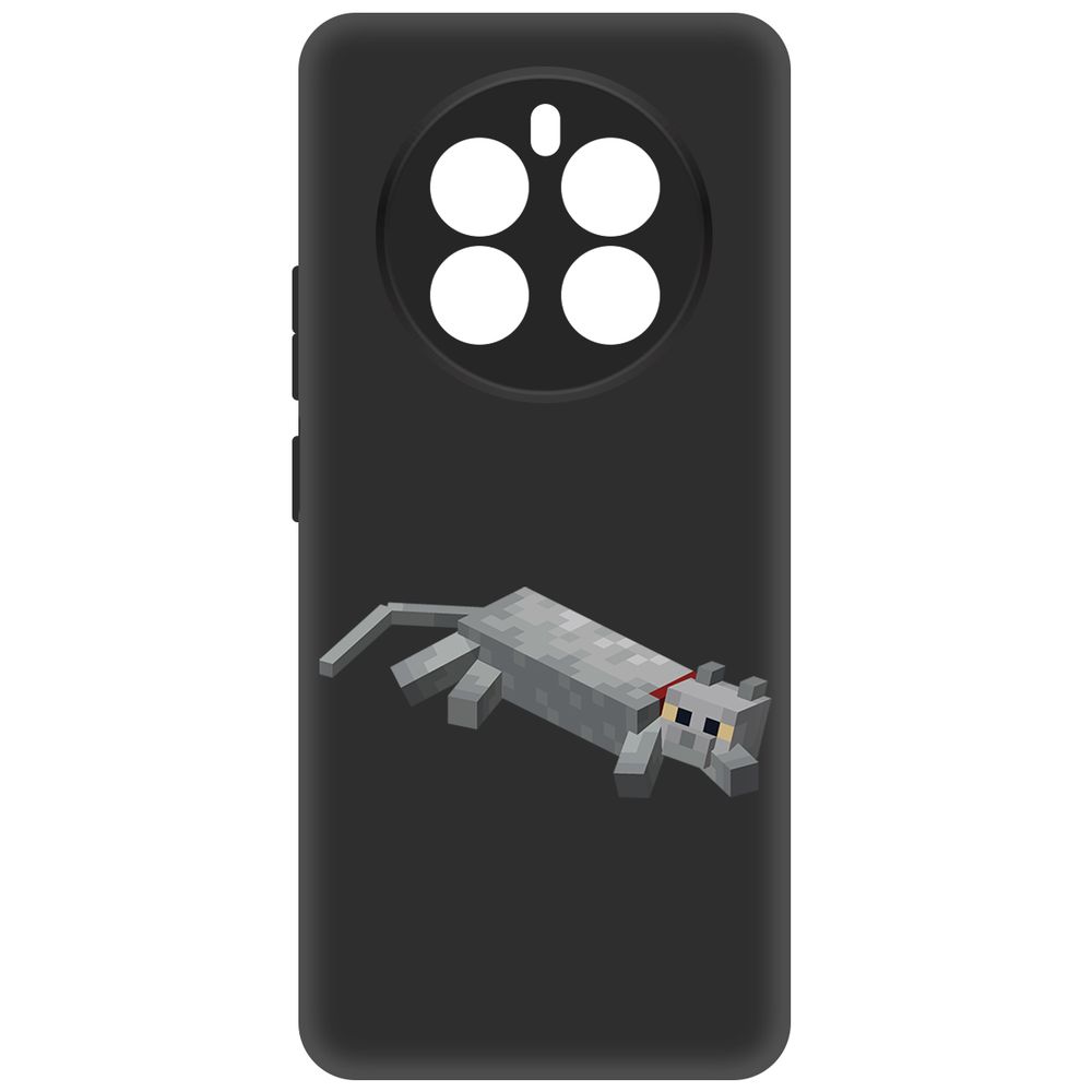 

Чехол-накладка Krutoff Soft Case Minecraft-Кошка для Realme 12+ 5G черный