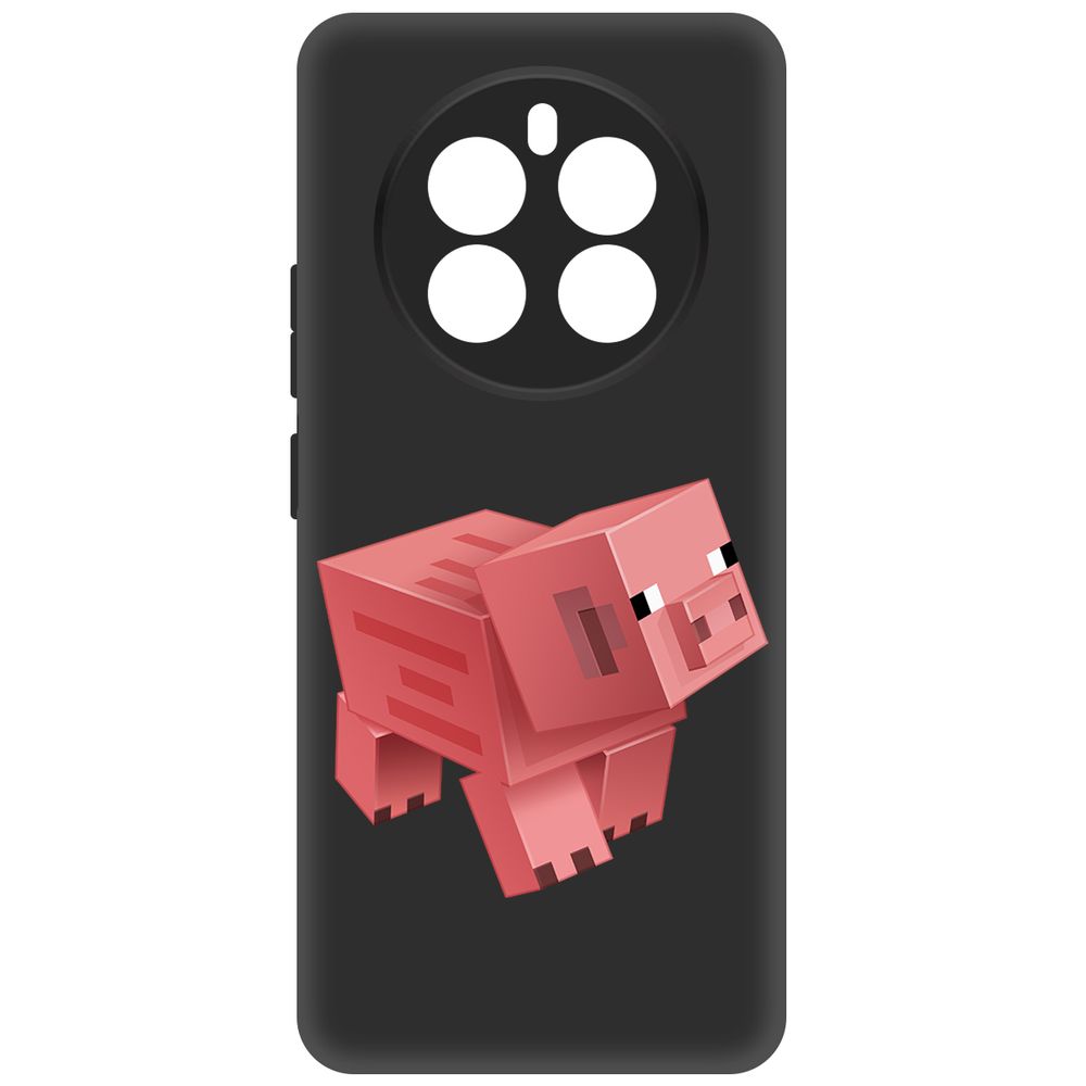 

Чехол-накладка Krutoff Soft Case Minecraft-Свинка для Realme 12+ 5G черный