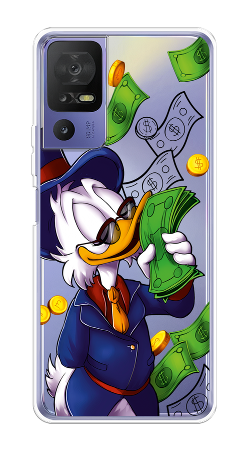 

Чехол на TCL 40 SE "Scrooge McDuck with Money", Синий;зеленый;белый, 291550-6