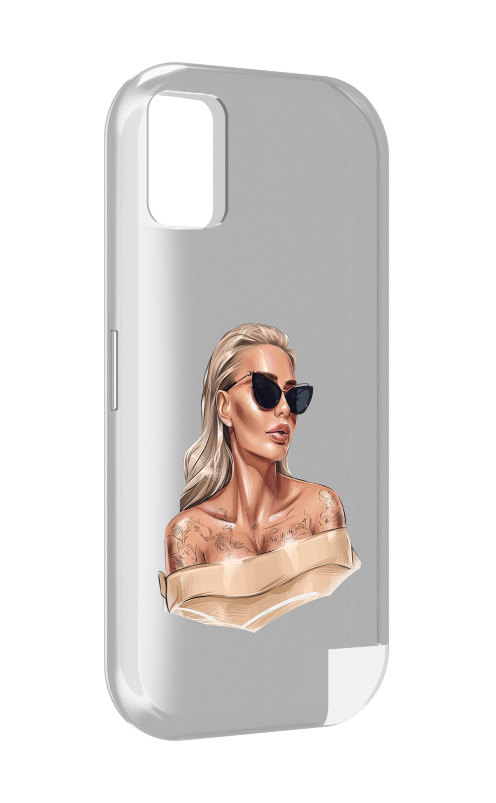 Чехол MyPads блондинка-в-очках женский для UMIDIGI A11