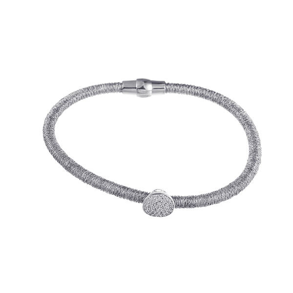 

Браслет из серебра р. 18 Element47 082226_BT_001_WG, фианит, 082226_BT_001_WG
