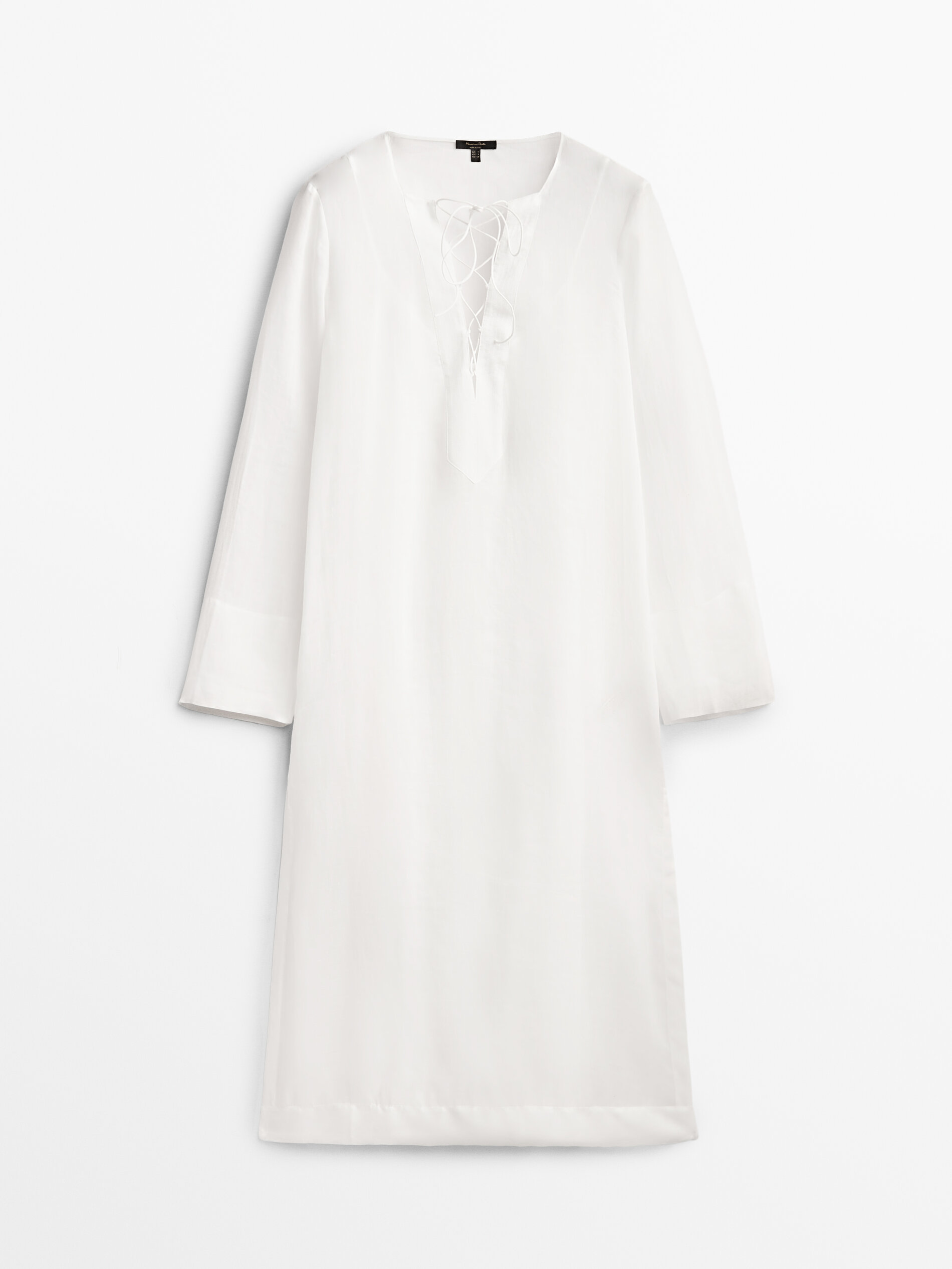 

Платье женское Massimo Dutti 06637701251 белое L, 06637701251