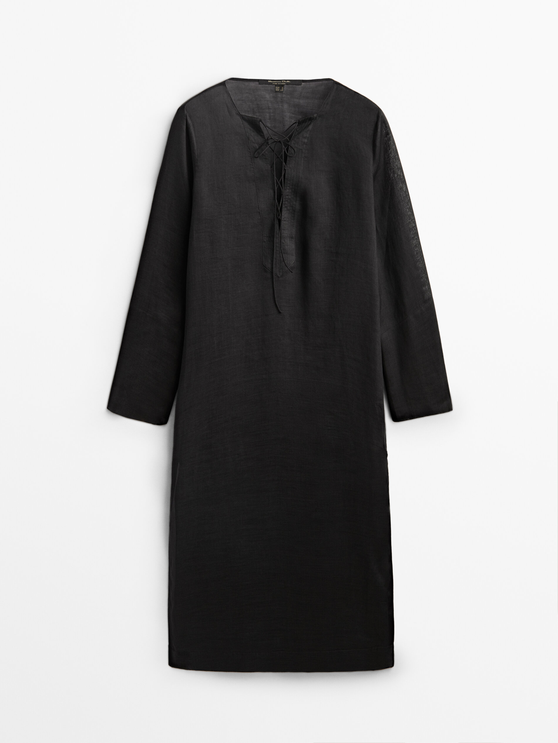 

Платье женское Massimo Dutti 06637701800 черное L, 06637701800