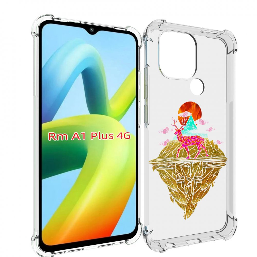

Чехол MyPads розовый олень абстракция для Xiaomi Redmi A1 Plus +, Прозрачный, Tocco
