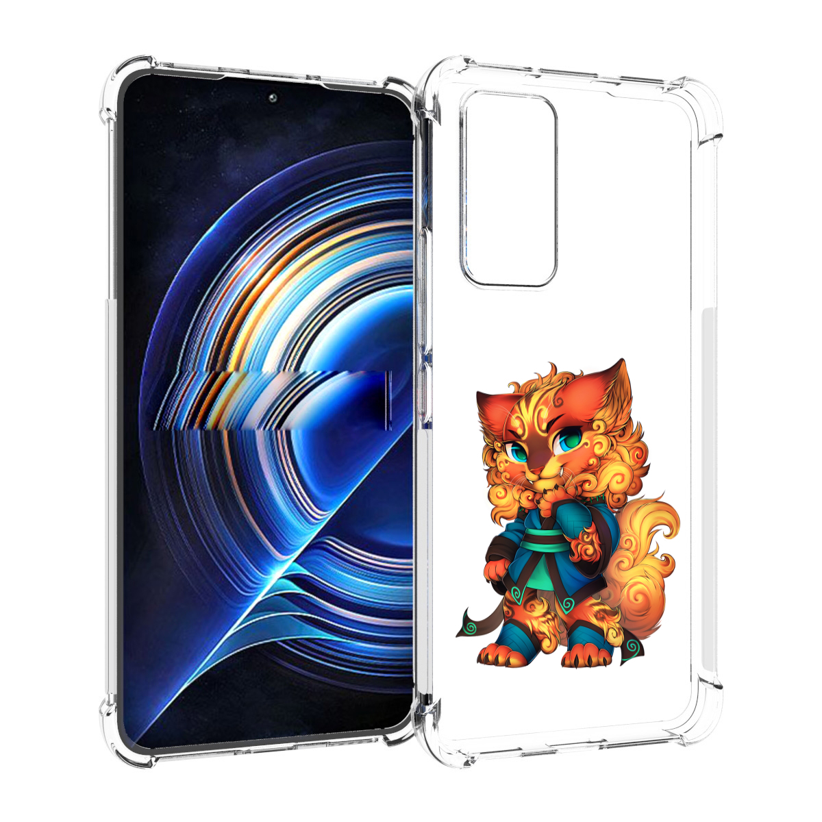 

Чехол MyPads золотой-кот для Tecno Camon 19 Neo, Прозрачный, Tocco
