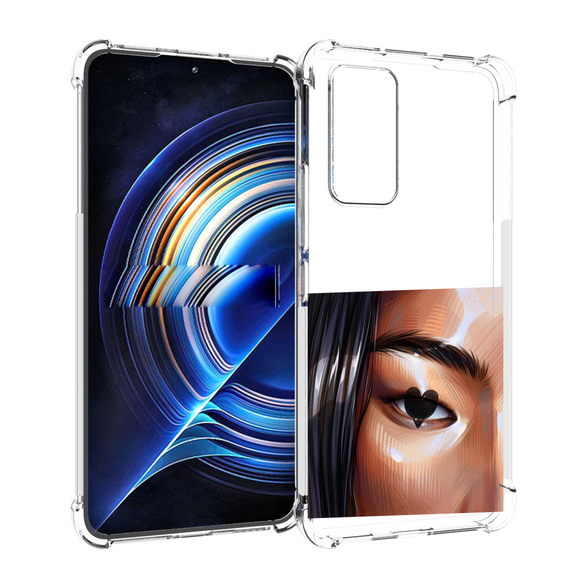 

Чехол MyPads зрачок-сердце женский для Tecno Camon 19 Neo, Прозрачный, Tocco
