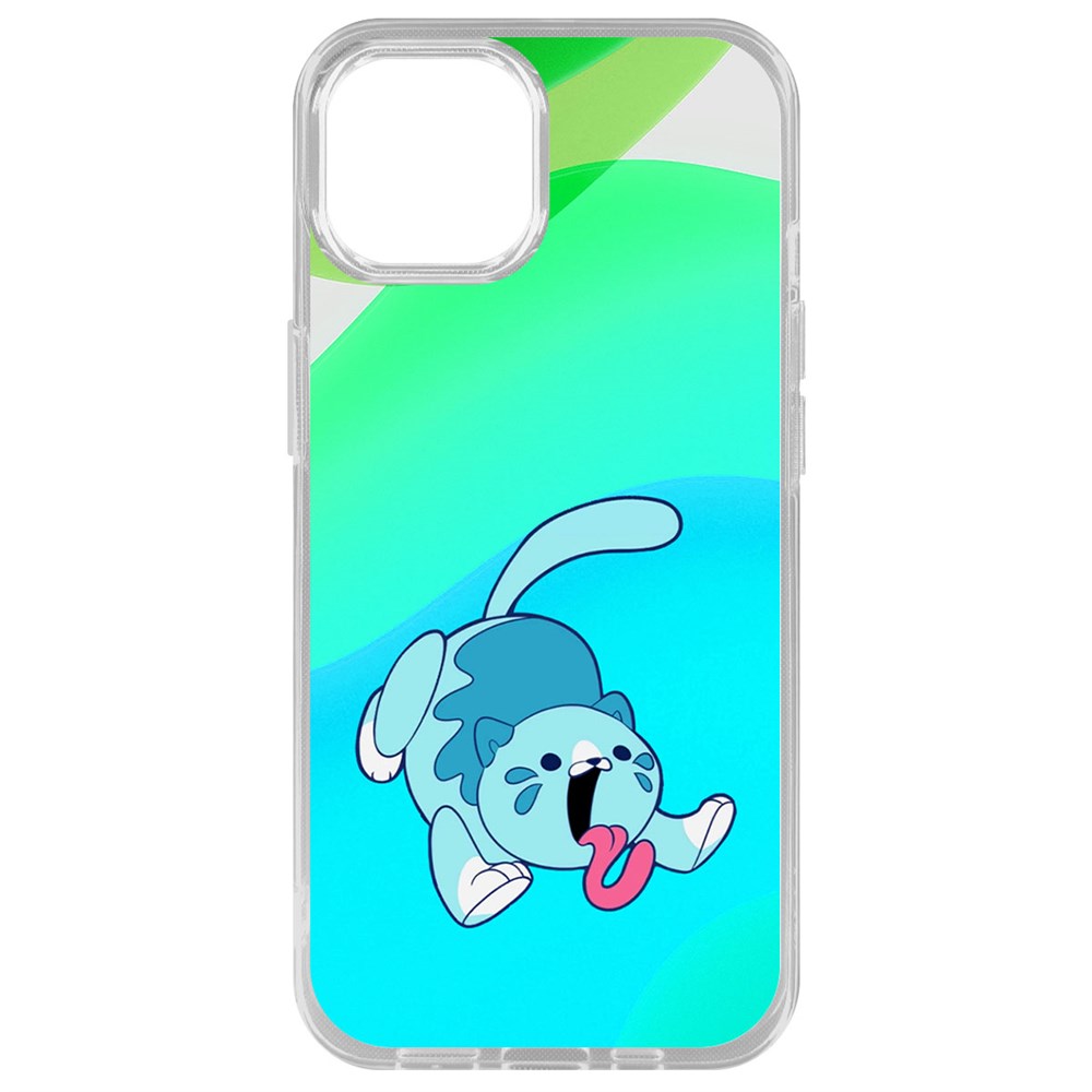 Чехол-накладка Krutoff Clear Case Хаги Ваги - Конфетная Кошка для iPhone 14 Plus