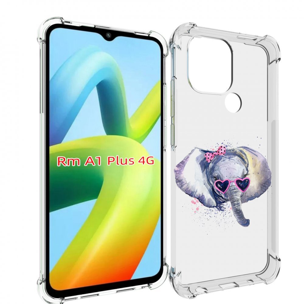 

Чехол MyPads слоник в очках для Xiaomi Redmi A1 Plus +, Прозрачный, Tocco