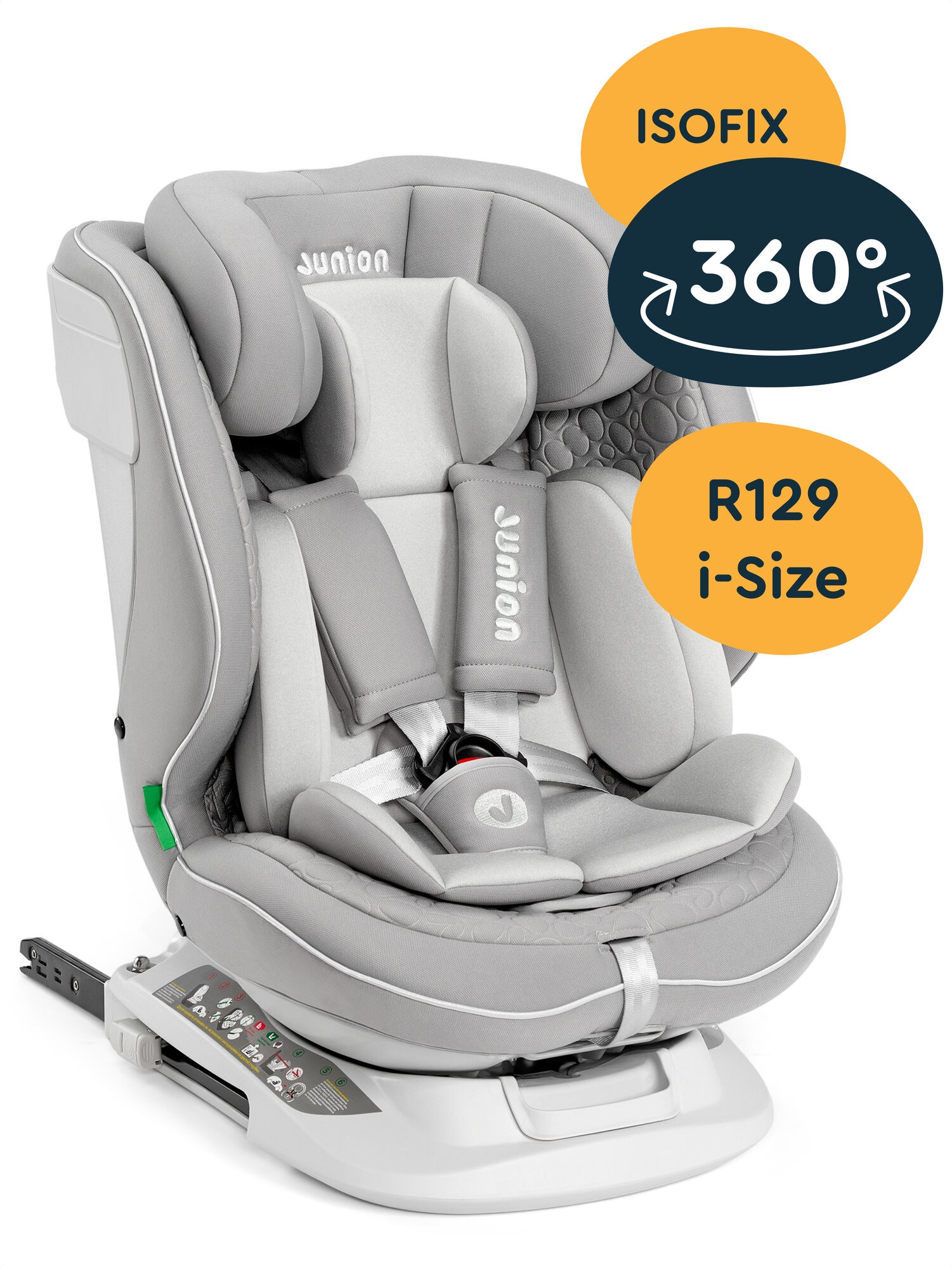 Автокресло JUNION Julsi i-size группа 0+ 1 2 3 0-36 кг 0-12 лет 40-150 см 360 Isofix