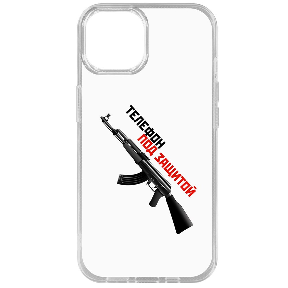

Чехол-накладка Krutoff Clear Case Телефон под защитой для iPhone 14, Прозрачный