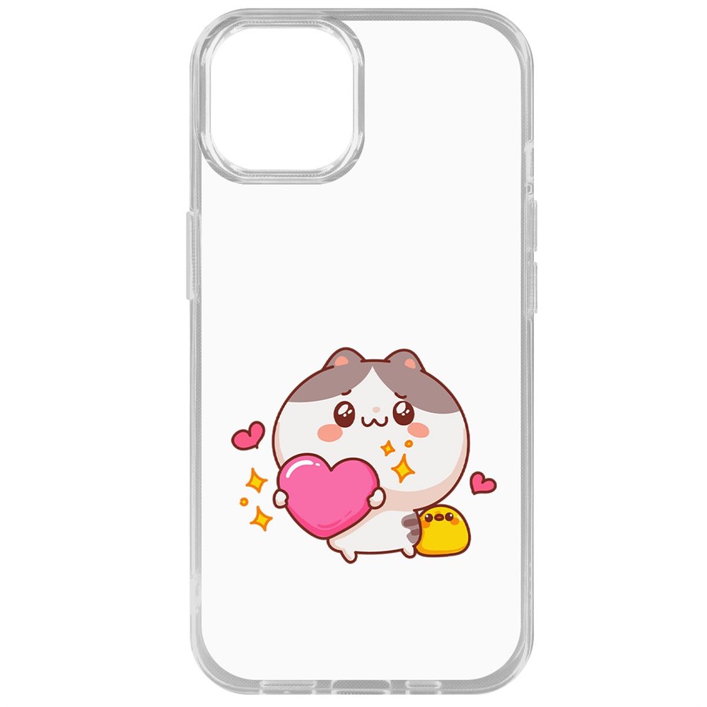 

Чехол-накладка Krutoff Clear Case Сердце для тебя для iPhone 14, Прозрачный