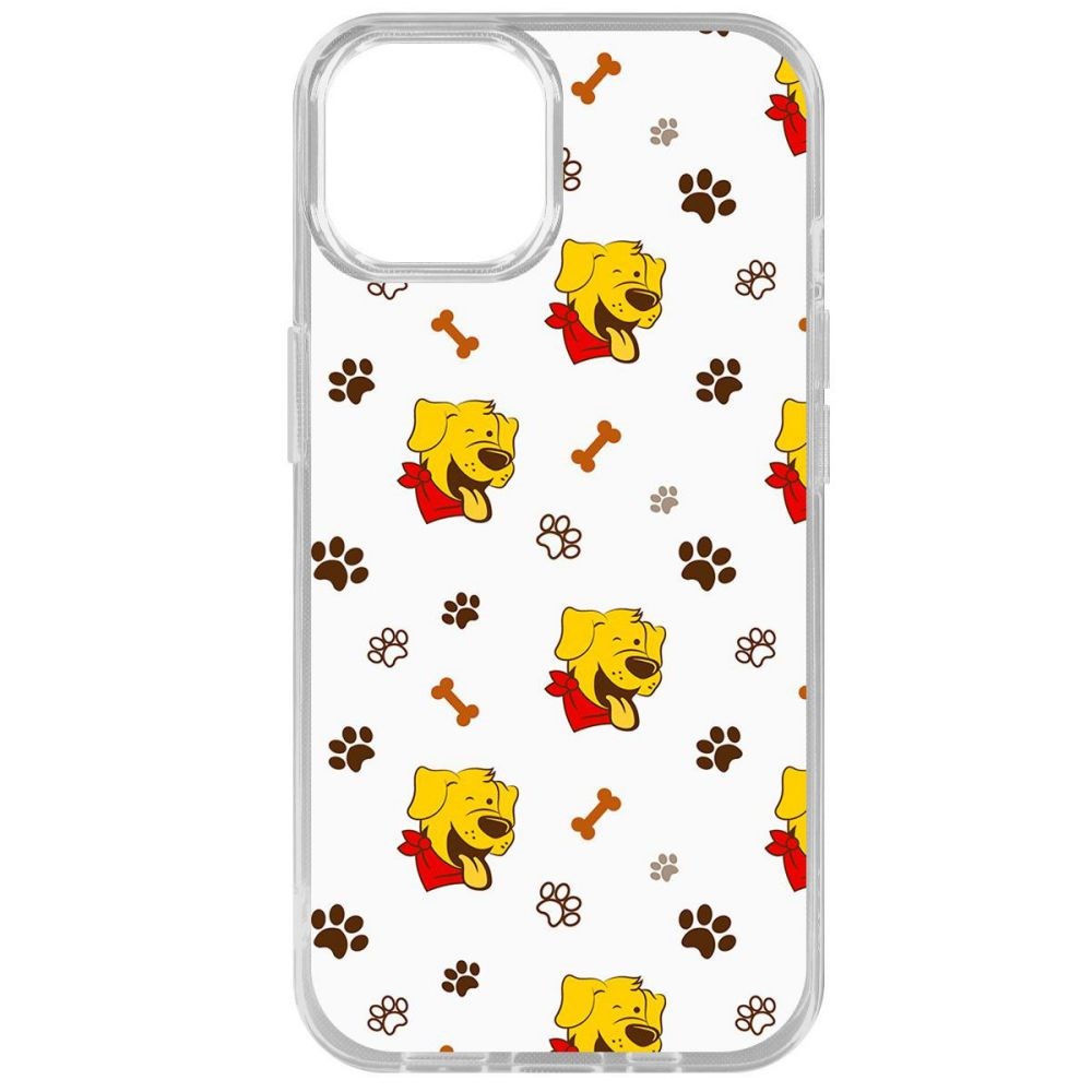 

Чехол-накладка Krutoff Clear Case Собаки паттерн 4 для iPhone 14