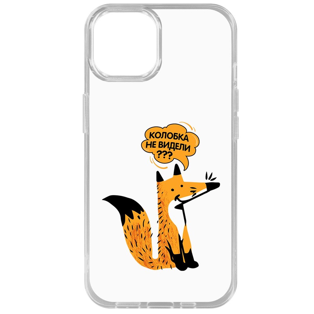 

Чехол-накладка Krutoff Clear Case Лиса для iPhone 14, Прозрачный