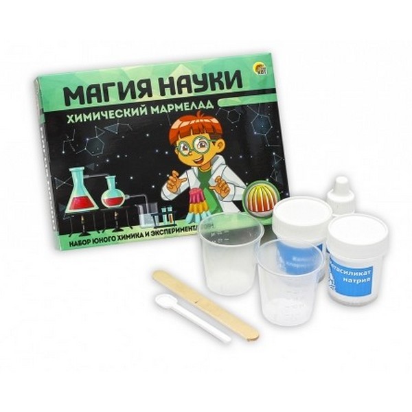 фото Детский набор для проведения опытов рыжий кот магия науки химический мармелад