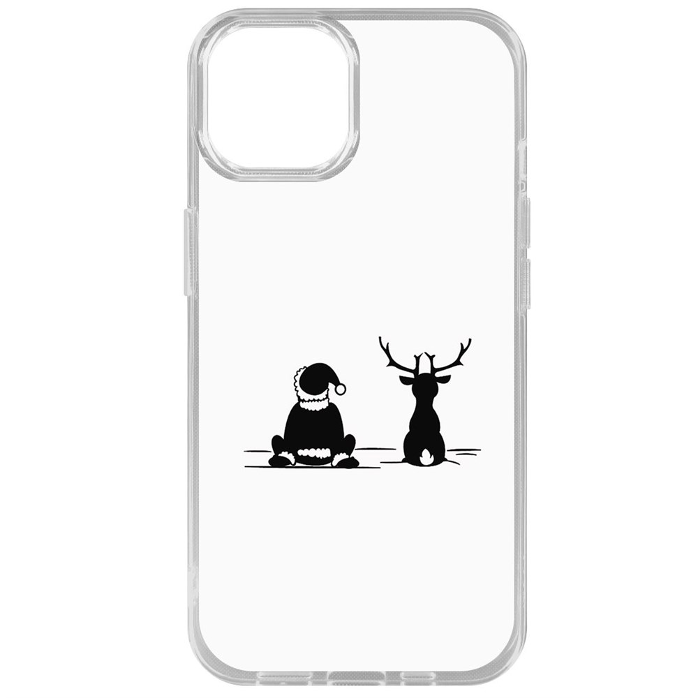 

Чехол-накладка Krutoff Clear Case Мечтатели для iPhone 14, Прозрачный