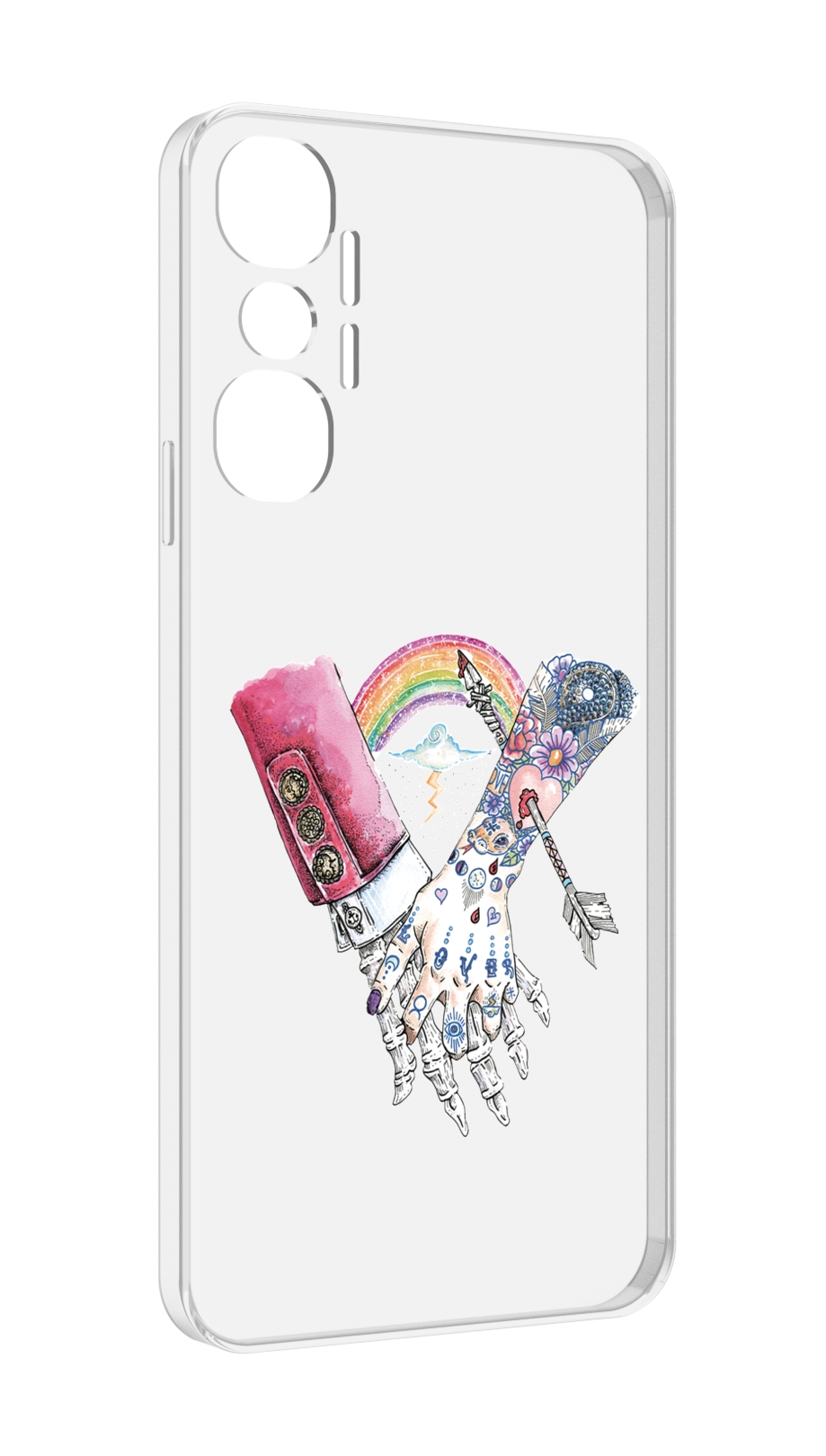 

Чехол MyPads абстракция руки в татуировках для Infinix Hot 20 4G, Прозрачный, Tocco