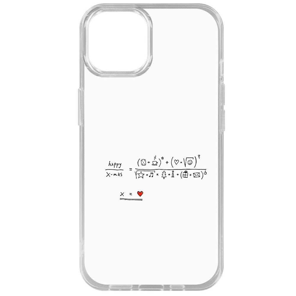 

Чехол-накладка Krutoff Clear Case Праздничная формула для iPhone 14, Прозрачный