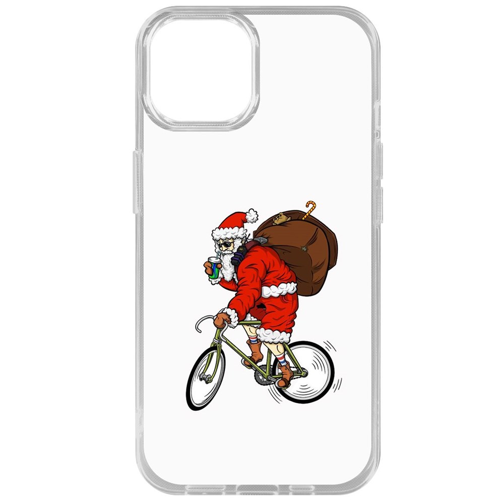 

Чехол-накладка Krutoff Clear Case Санта-курьер для iPhone 14