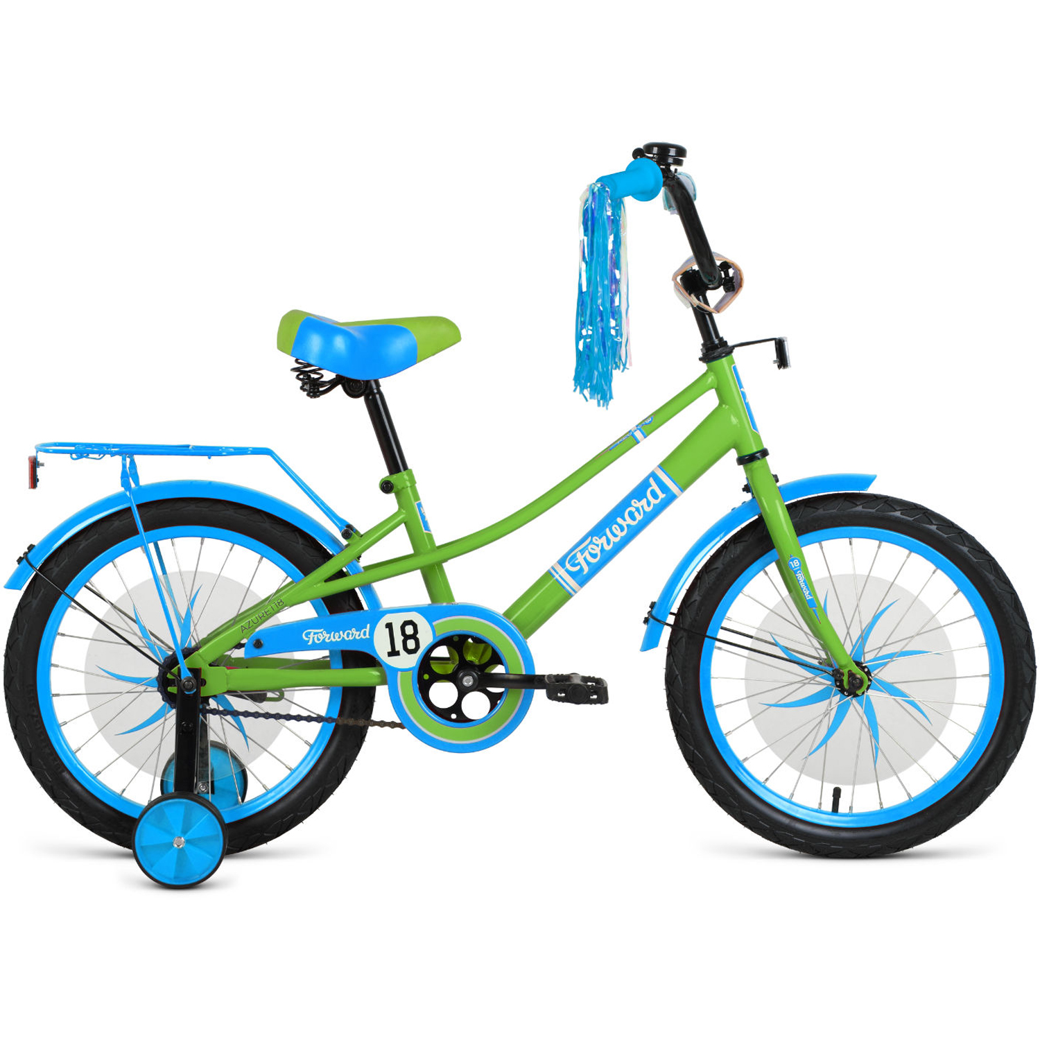 фото Велосипед forward azure 20 2021, зеленый/голубой