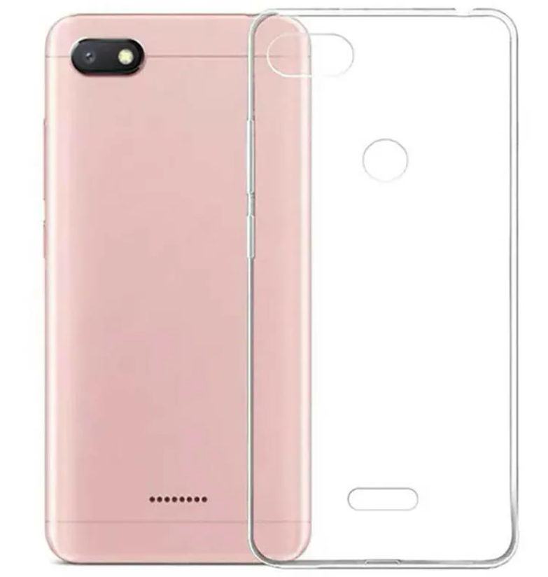 

Чехол силиконовый для Xiaomi Redmi 6, прозрачный (с отпечатком)