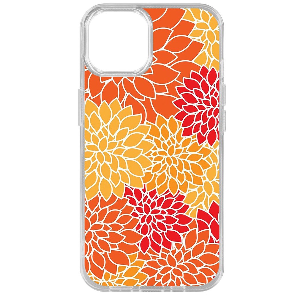 Чехол-накладка Krutoff Clear Case Цветочный паттерн 7 для iPhone 14
