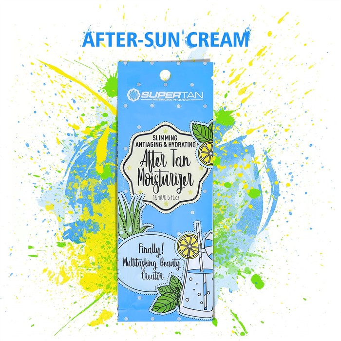 

Крем после загара AFTER TAN 3in1 MOISTURIZER с маслом конопли и соком листьев алоэ, 15 мл