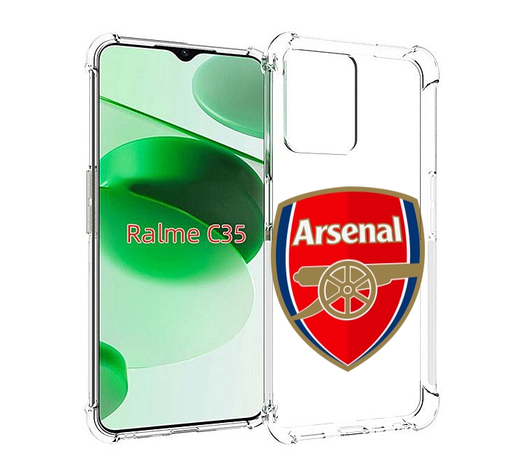 

Чехол MyPads ФК Арсенал логотип для Realme C35 / Narzo 50A Prime, Прозрачный, Tocco